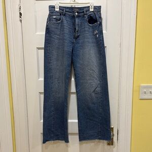 DL1961 Blue Flare Wide Leg Jeans Premium Denim